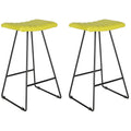 Green Bar Stool Set of 2 D168