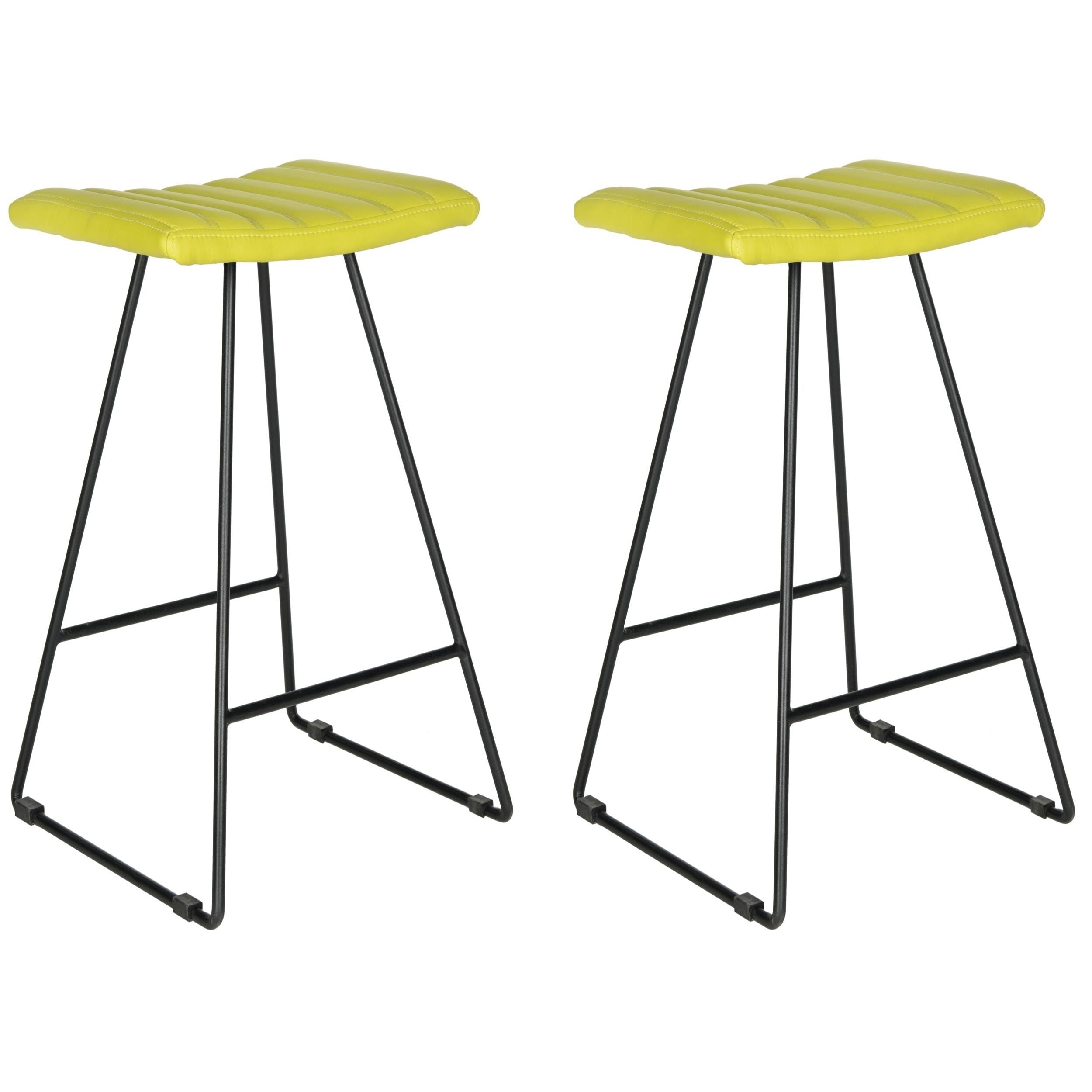 Green Bar Stool Set of 2 D168