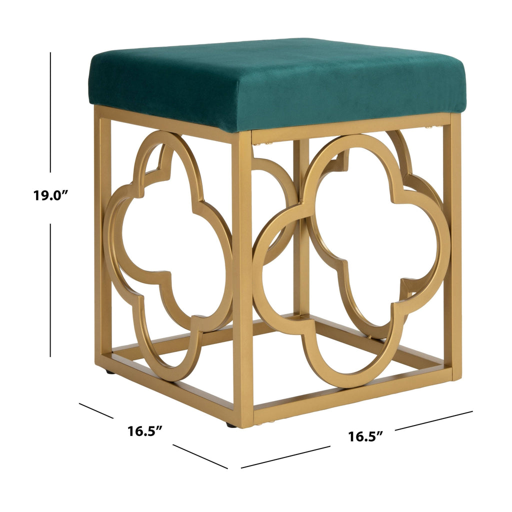 Creme Gold Square Ottoman F315