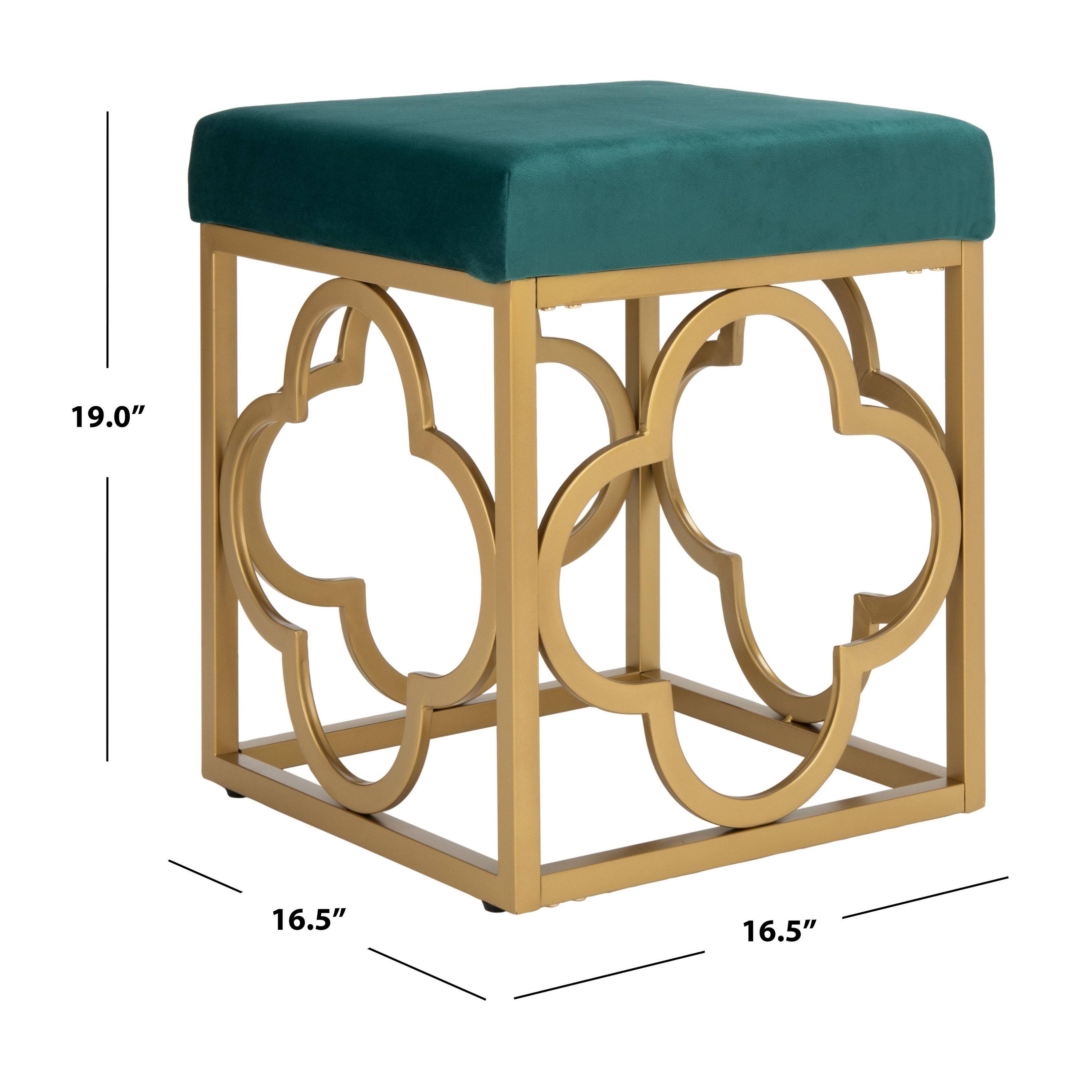 Creme Gold Square Ottoman F315