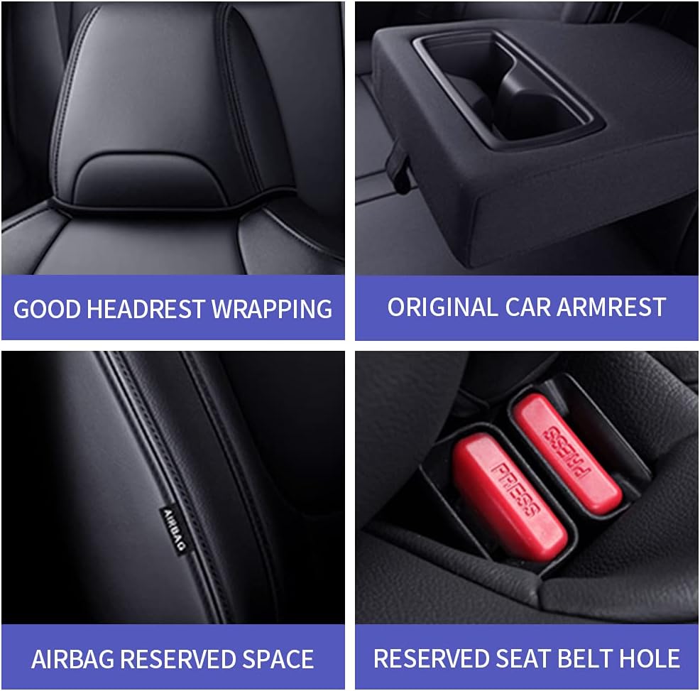 Faux Leather Waterproof Full Set Car Seat Covers T9210
