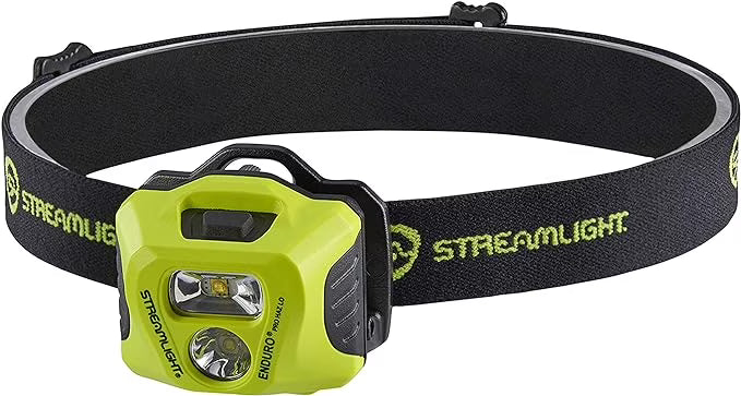 Yellow Multi Function Headlamp with Rubber Hard Hat Strap T86342