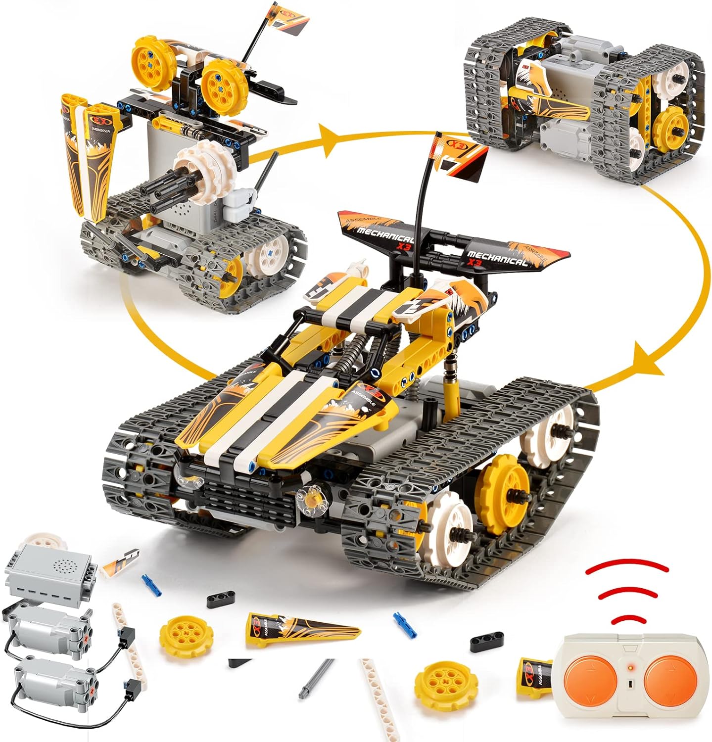 3-in-1 Remote Control Building Block Car Set (395 Pieces) Z4949