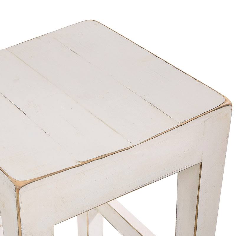 Antique White Counter Height Stool Set of 2 Q4043