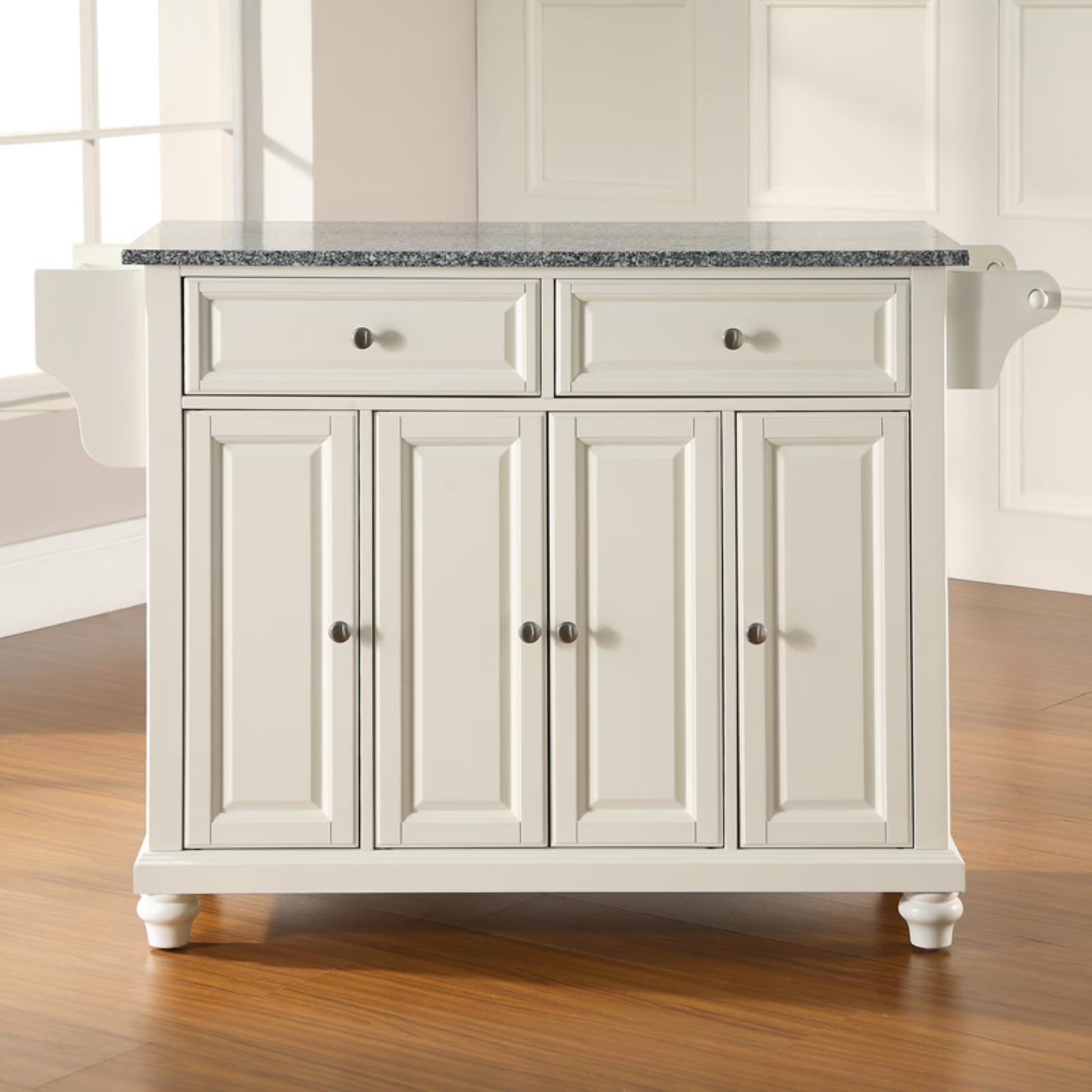 White/Gray Wood Kitchen Island X7808