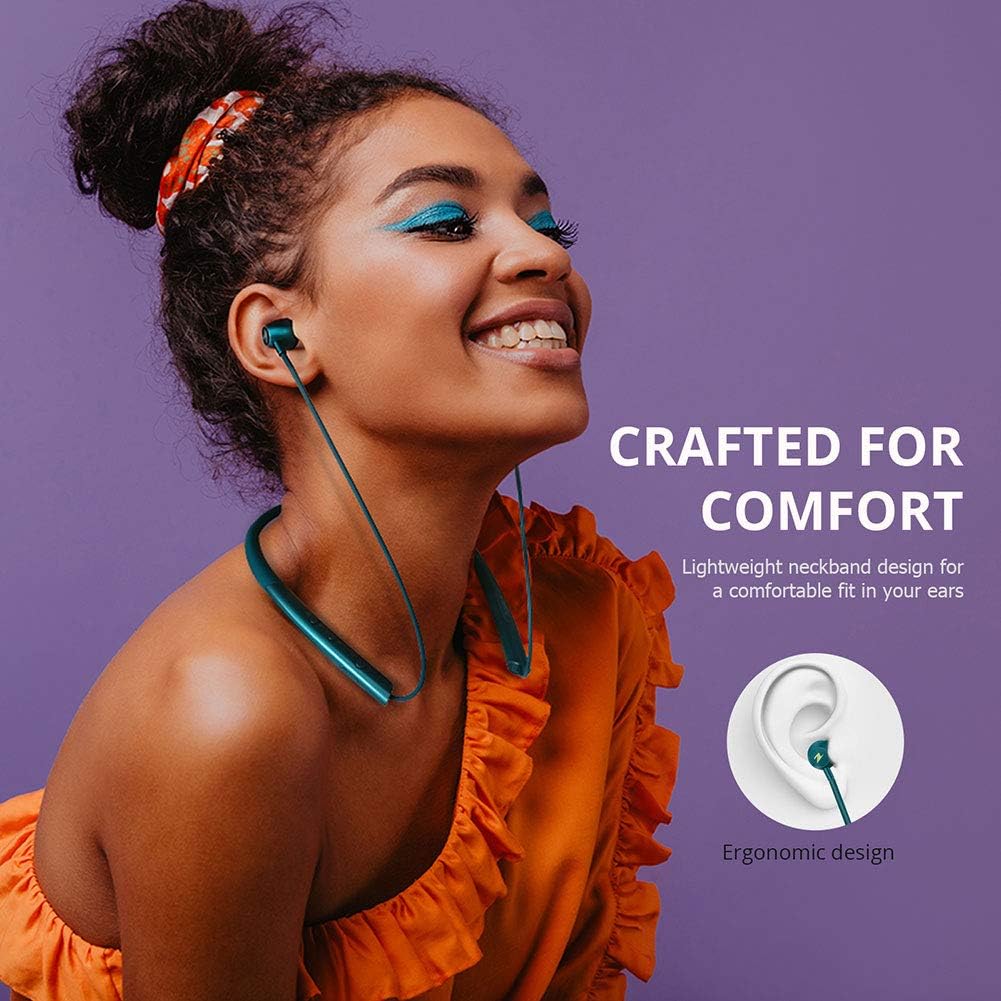 Wireless Bluetooth Neckband Headphones with Magnetic Earbuds, Pack of 2 T902