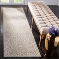 Light Blue/Ivory Geometric Floral Runner Rug J9442