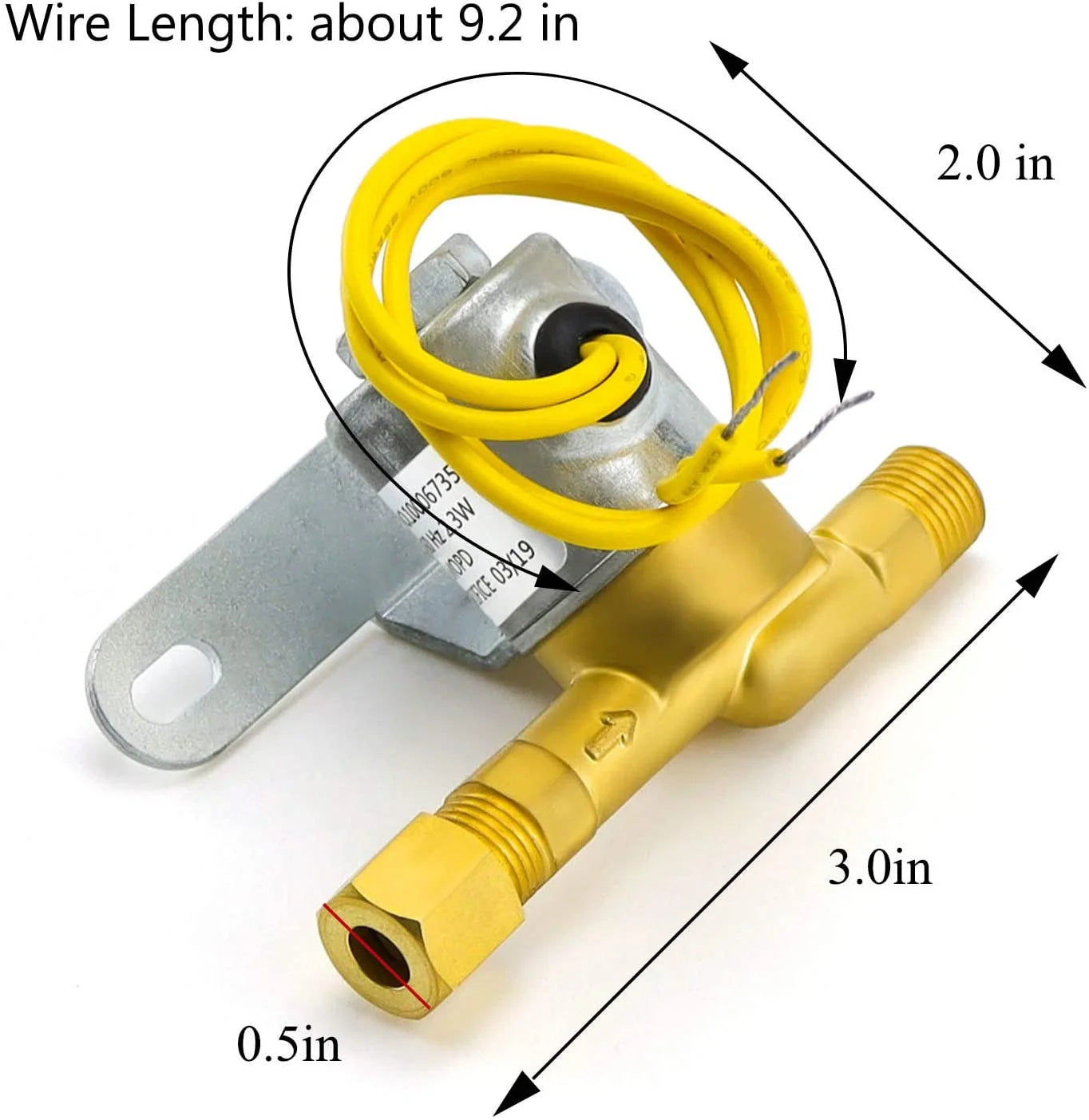 Solenoid Valve Brass 24V 2.3W 60Hz Yellow L9199
