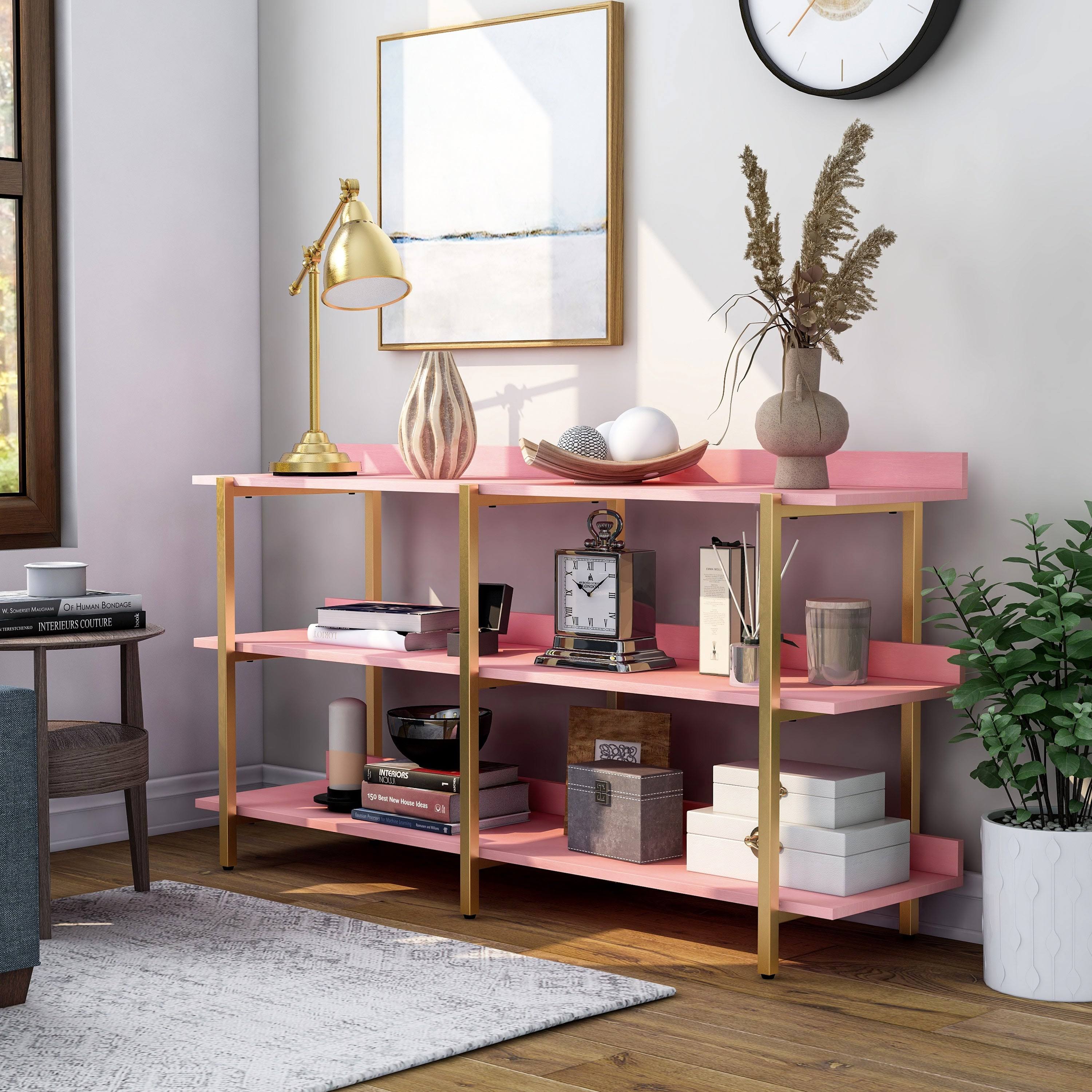Gold Metal Wide Display Shelf K63457