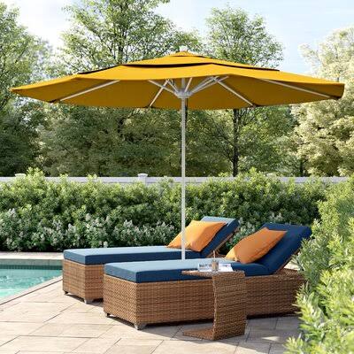 11' Market Umbrella Pacifica Yellow Matted White G397