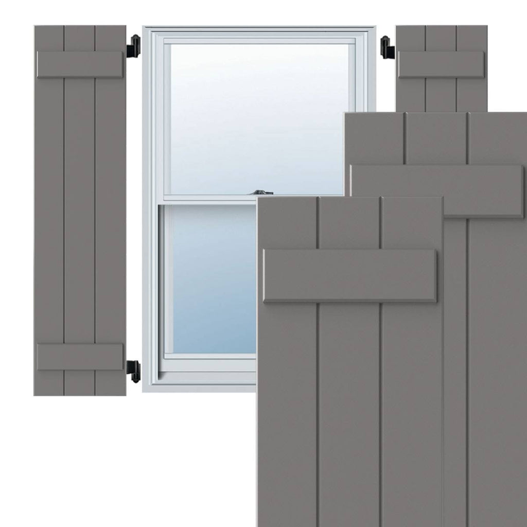 12x22W x 61x22H Primed Composite Board-n-Batten Shutters (Per Pair) I909