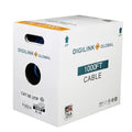 Bulk Ethernet Cable, 250ft, UTP 24AWG, Solid Bare Copper, Blue, Pack of 2 T277283