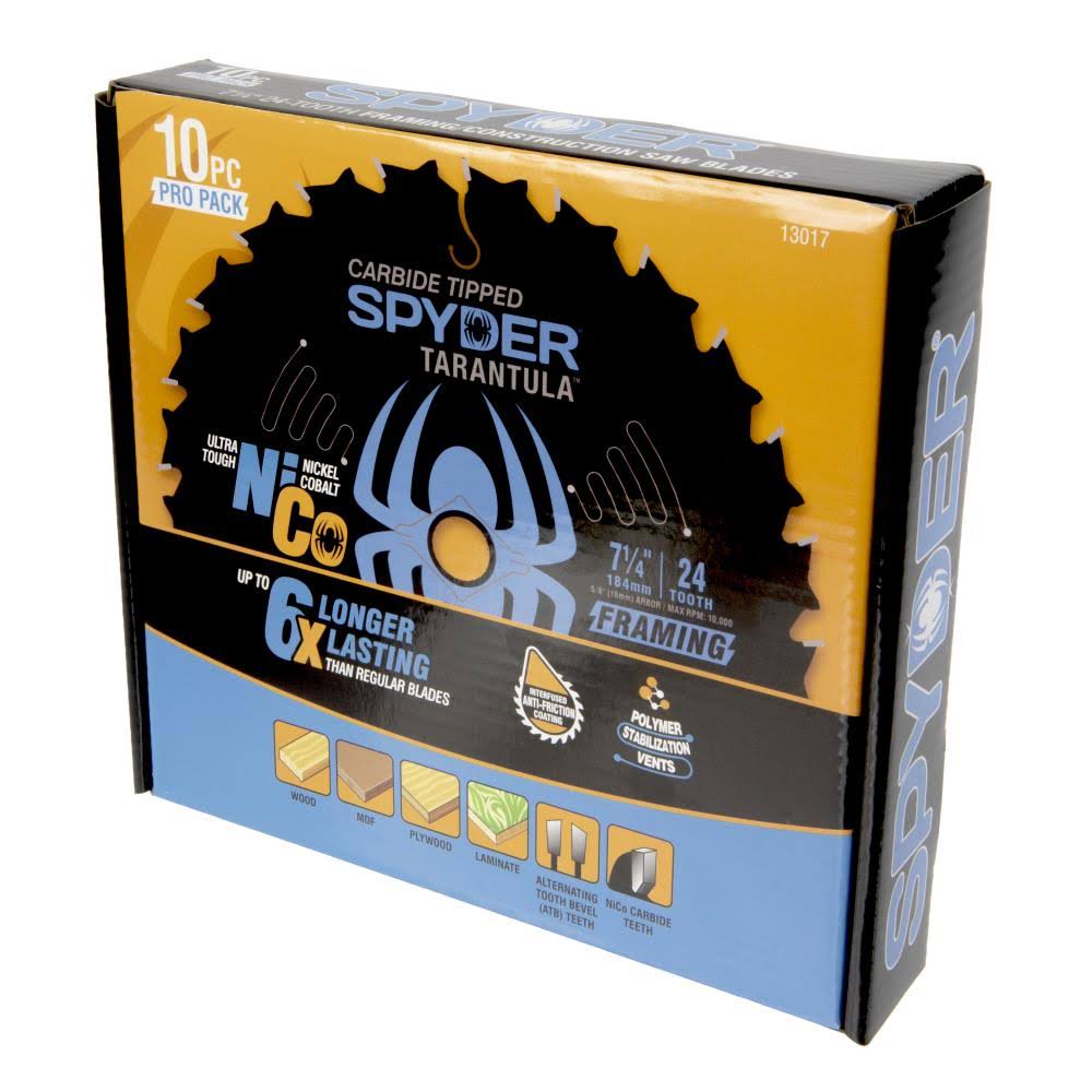 10-Pack 7-1/4-in 24-Tooth Tungsten Carbide-Tipped Saw Blades G11936