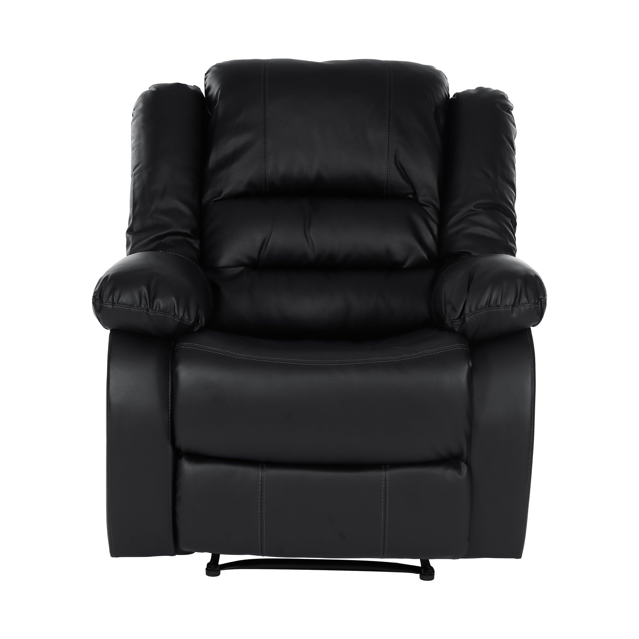 Black Faux Leather Reclining Chair F90426