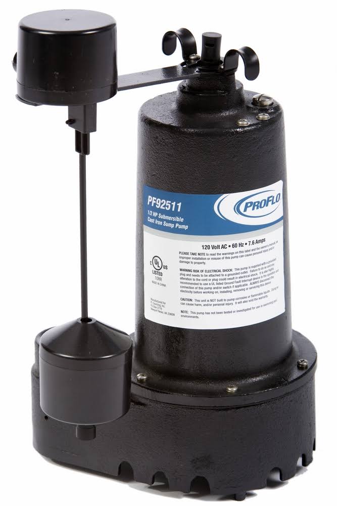 1/2 HP Cast Iron Sump Pump with Side Discharge W837