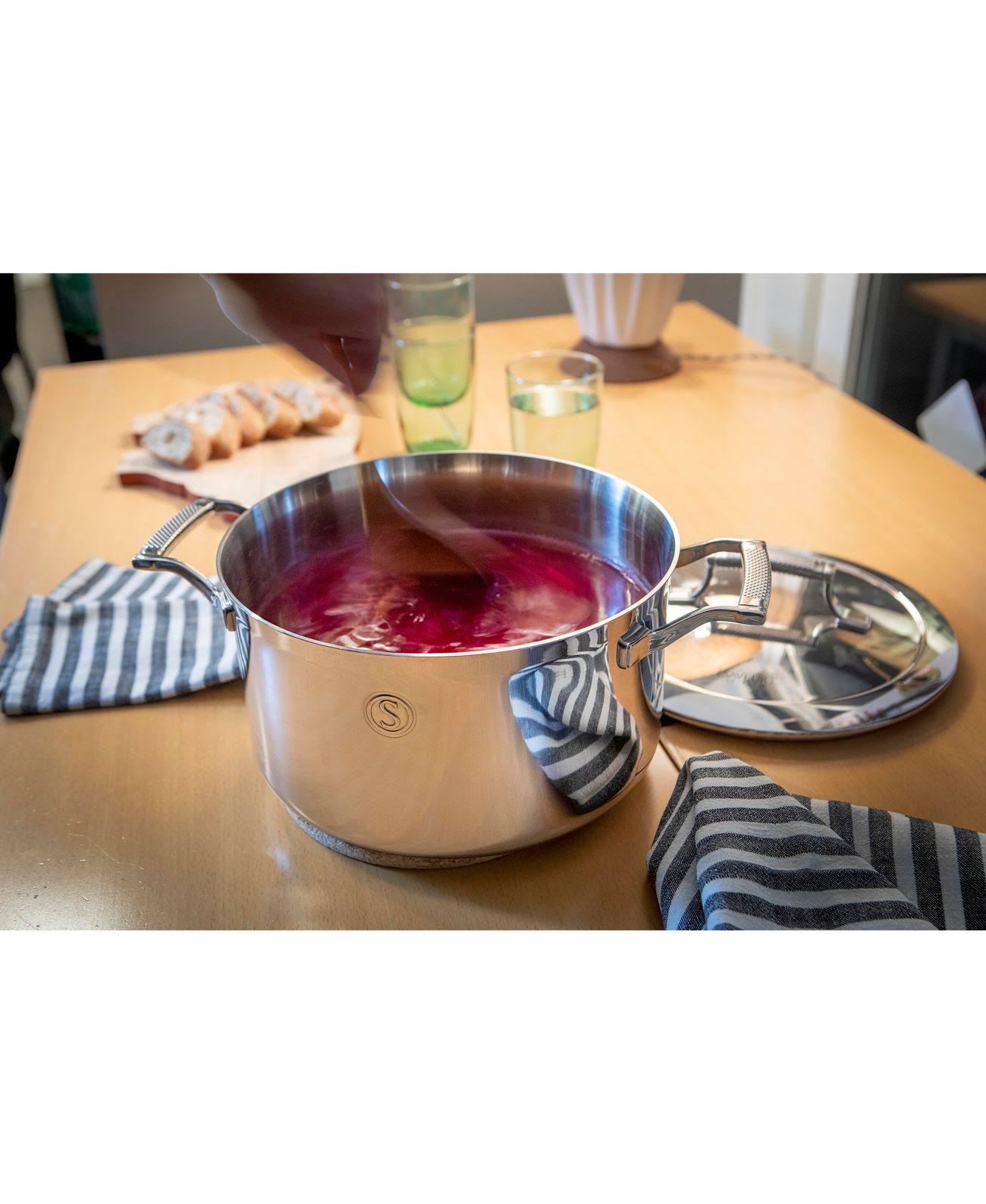 6 qt. Tri-Ply Stainless Steel Stock Pot with Lid U700717