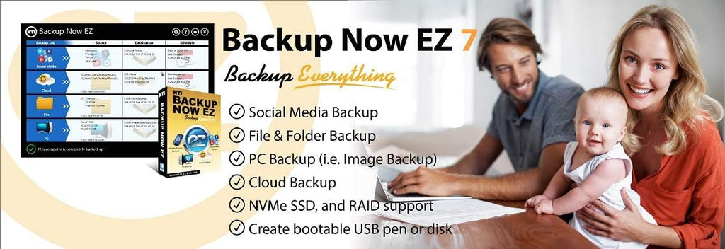 Backup Now EZ 7 (3 Computers) PC Backup Software P681