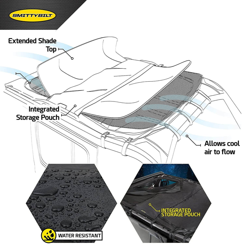 Black Extended Mesh Top with Skylights M365977