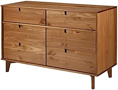 Caramel 6 Drawer Pine Wood Double Dresser C245574