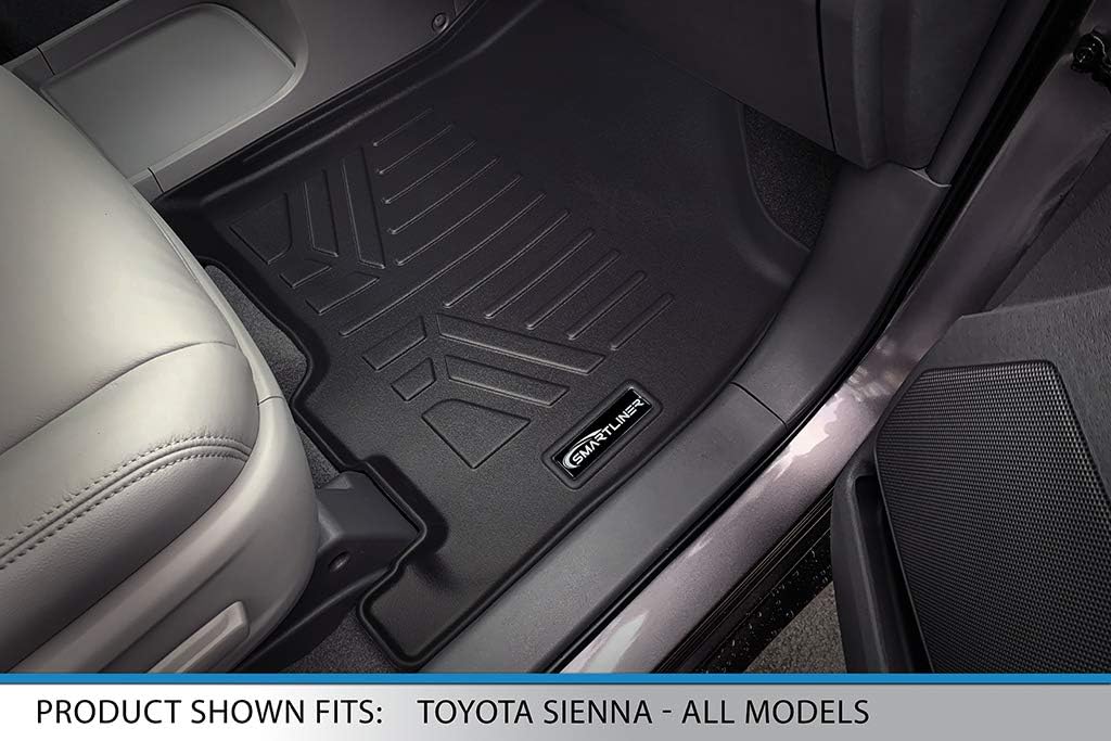 Black Custom Floor Mats 3 Rows and Cargo Liner Set N926