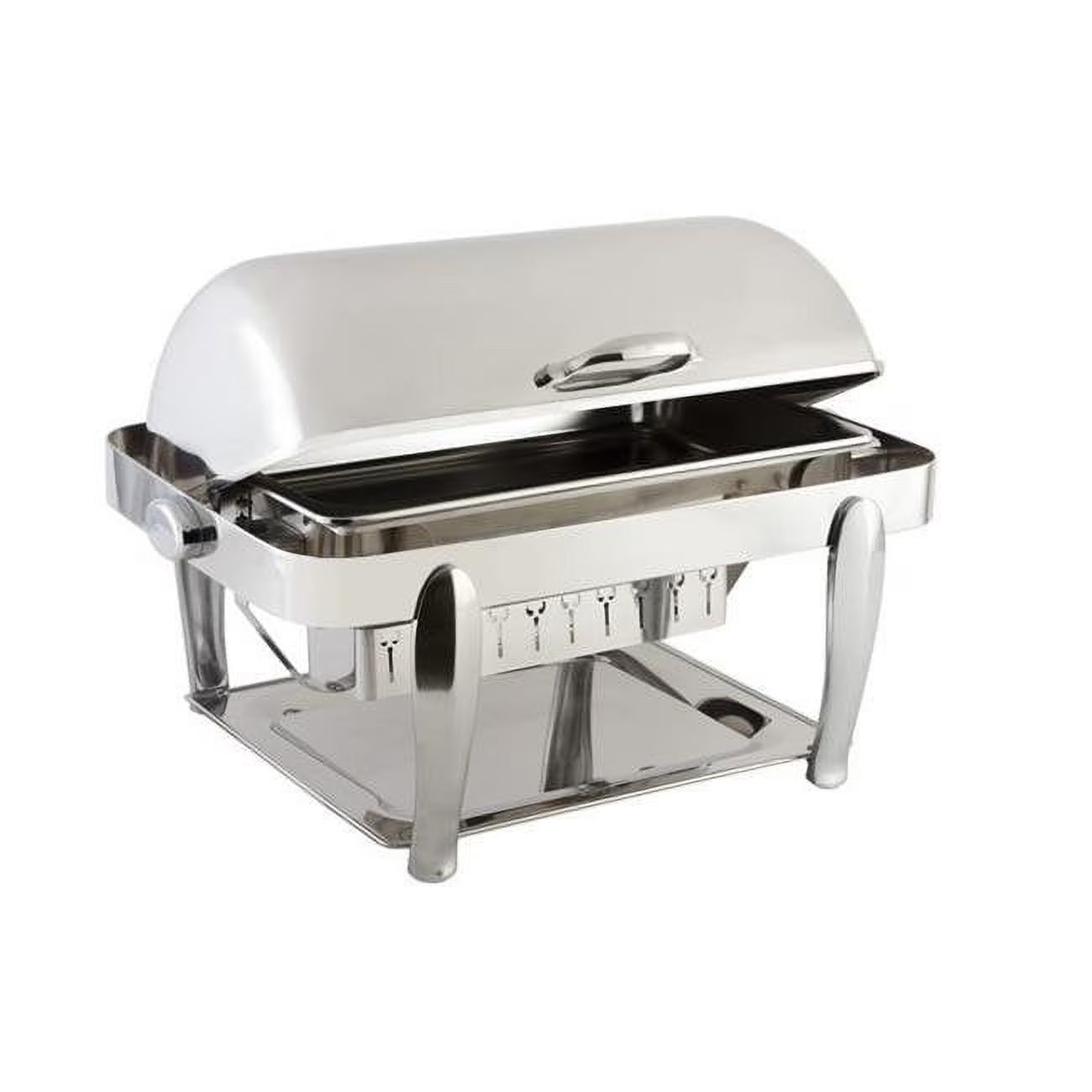 Rectangular Chafer with Chrome Trim E74221