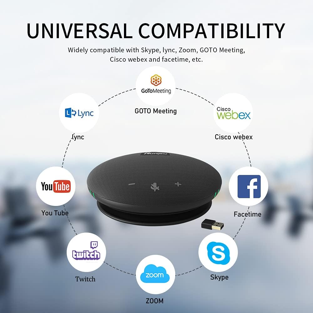 Wireless Bluetooth USB Conference Room Omnidirectional Microphone Speaker M928