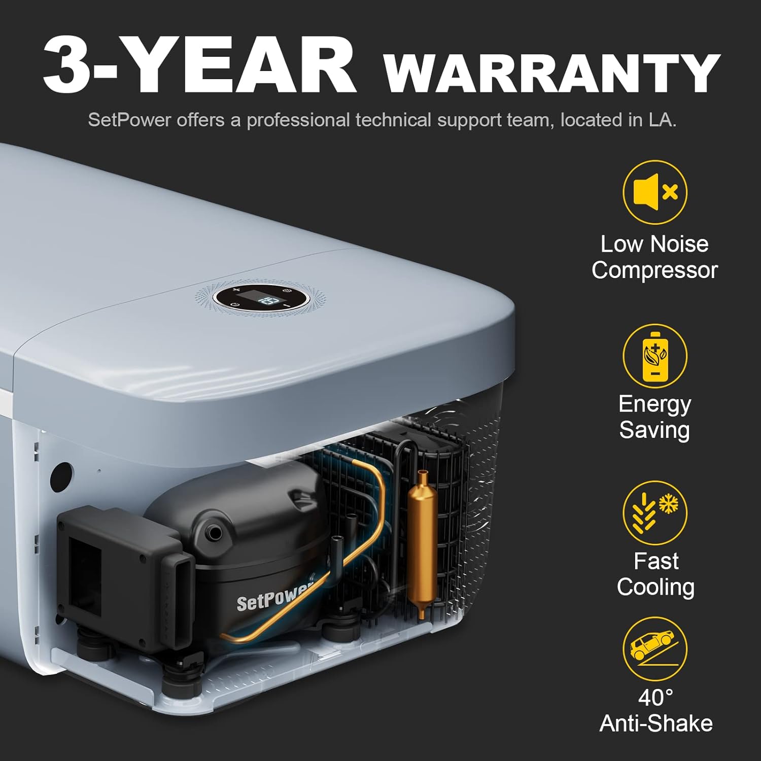 12V Portable Refrigerator and Freezer, 12L/13 Quarts J432