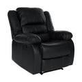 Black Faux Leather Reclining Chair F90426