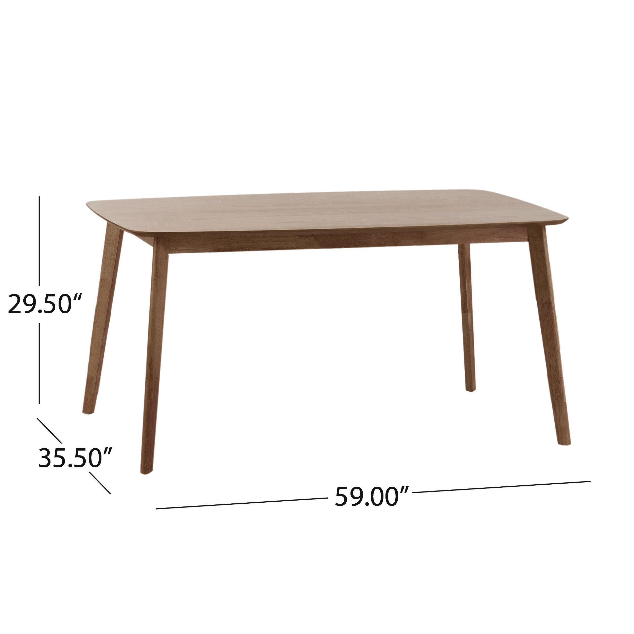 Natural Walnut Finish Wood Dining Table E288