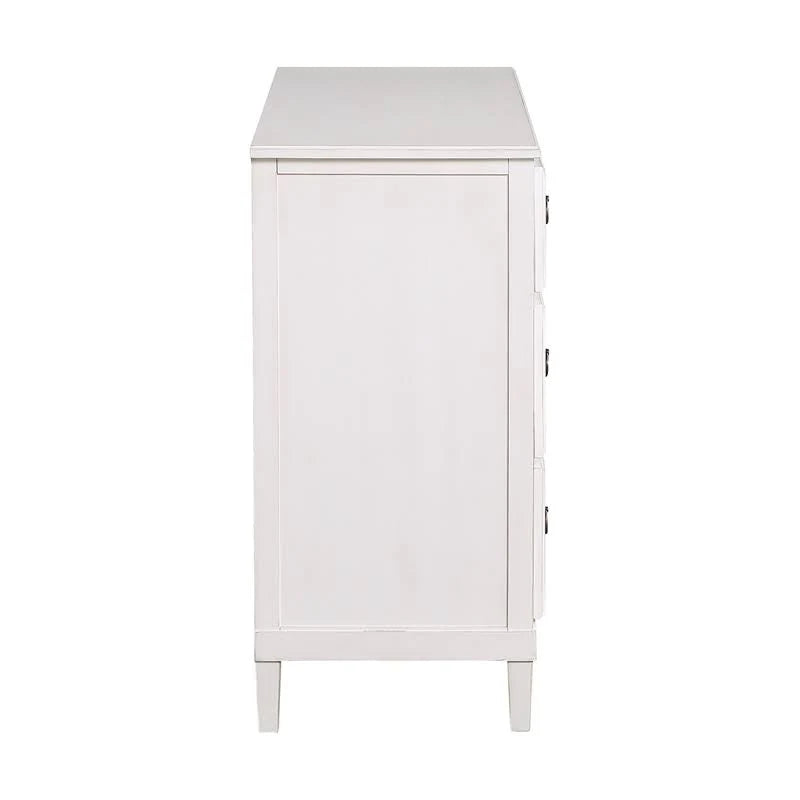 Antique White 3-Drawer Wood Dresser J15584