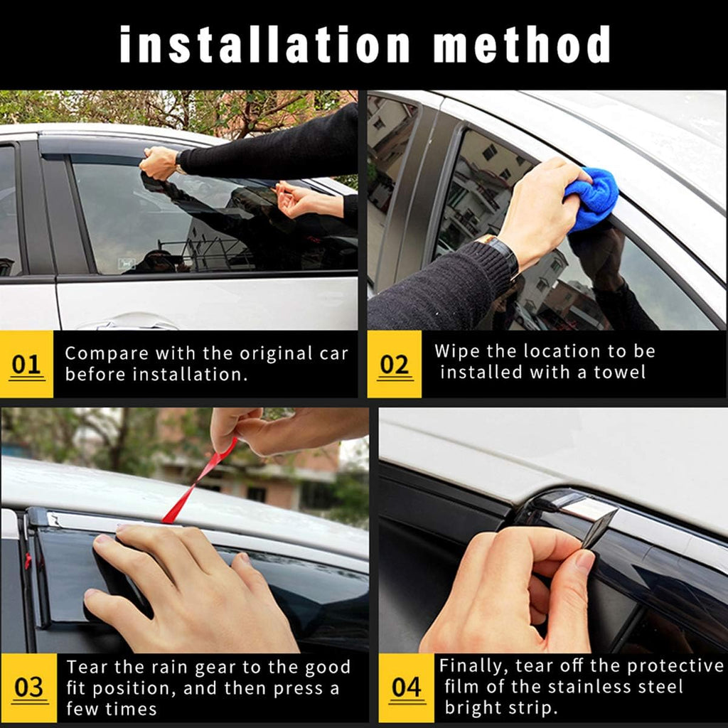 Smoke Tape-On Outside Window Visors Pack of 2 N6997