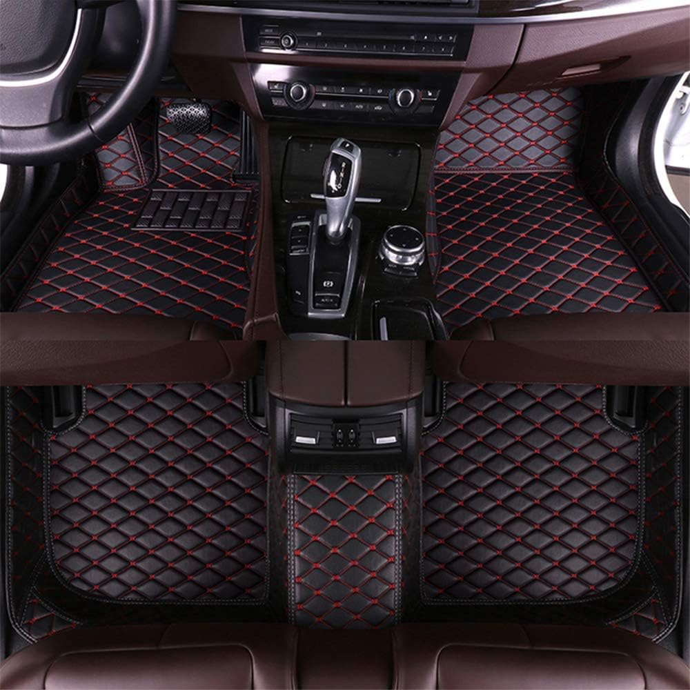 Black Full Surrounded XPE Leather Car Floor Mats O2175
