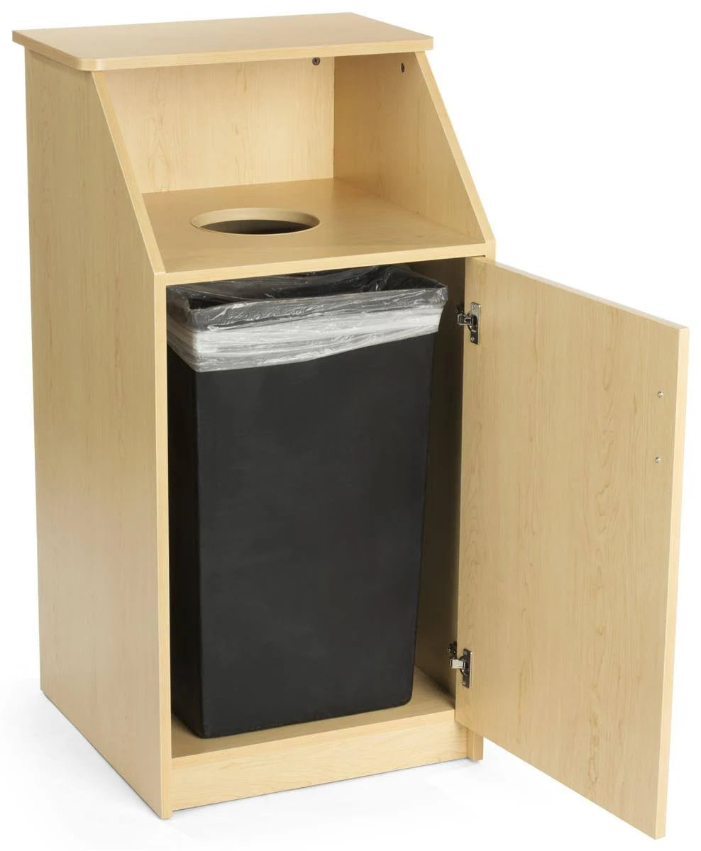 Maple Circular Opening 36 gal Trash Receptacle J2873