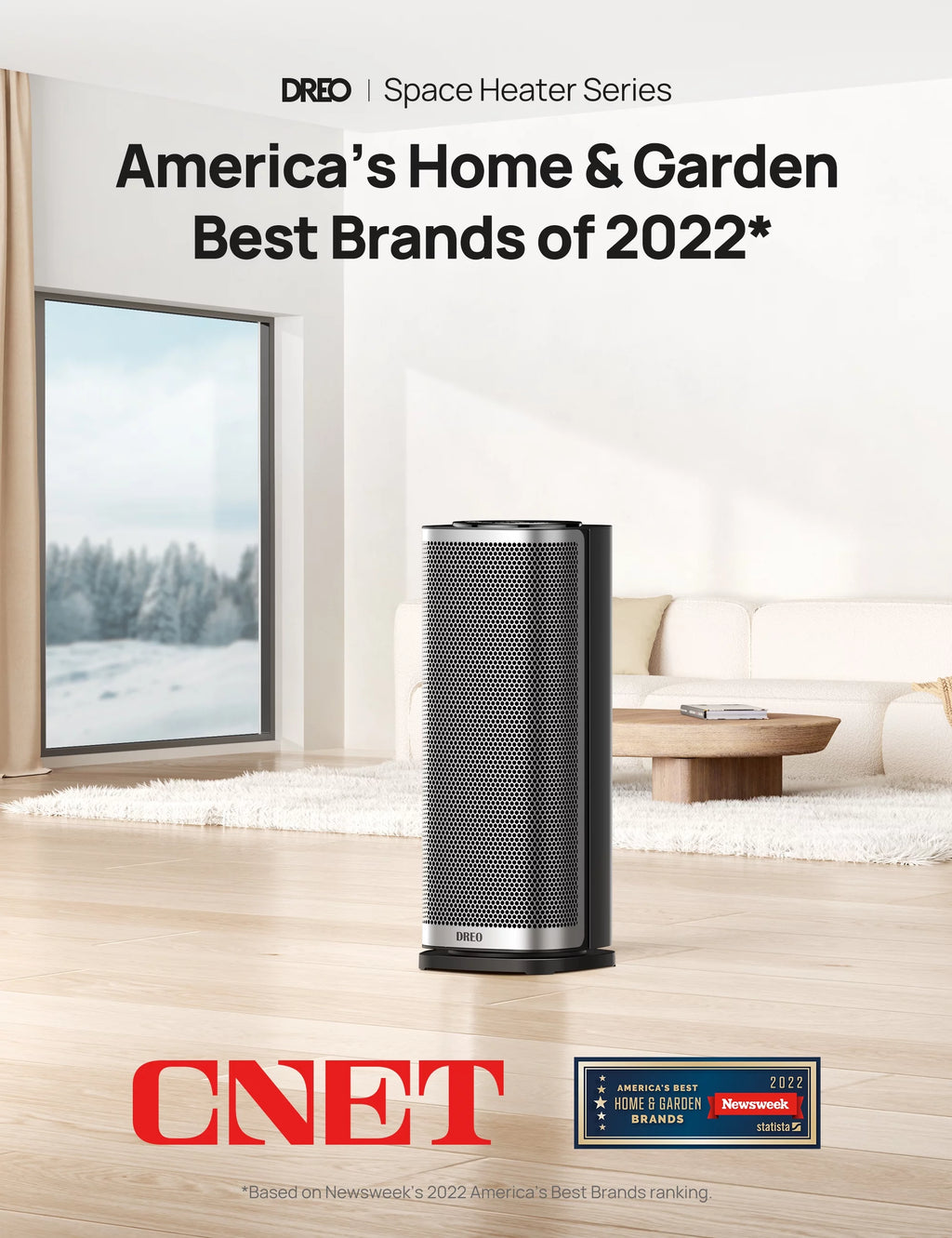 1500W Ceramic Electric Portable Heater with Thermostat, 70° Oscillating, Remote, 12H Timer T487376
