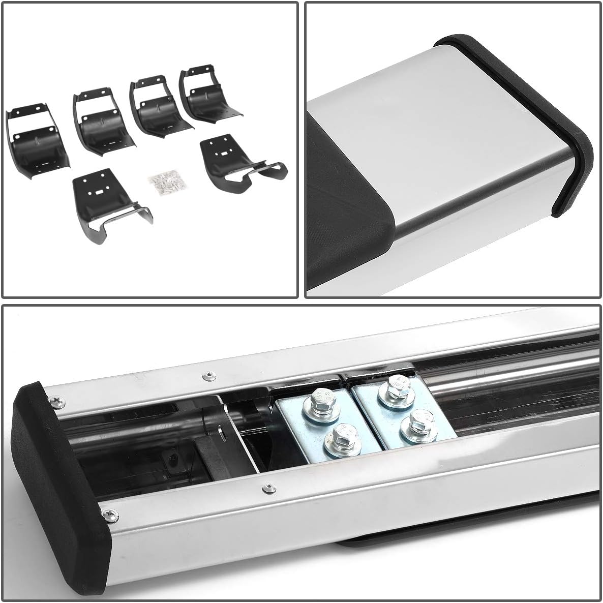 Polished Chrome Stainless Steel Side Step Nerf Bar Running Boards F932013