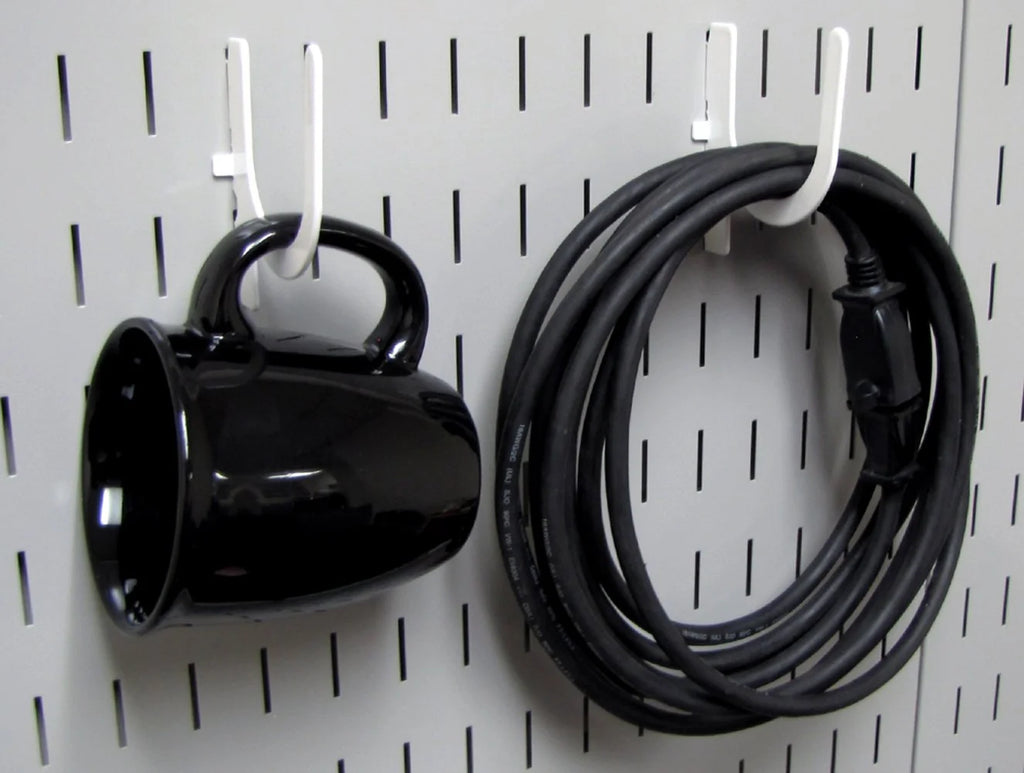 White Slotted Metal Pegboard Hook Kit P86510