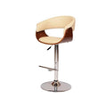Swivel Bar Stool in Cream and Walnut U6310