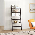Solid Wood Ladder Bookcase Dark Espresso C635105