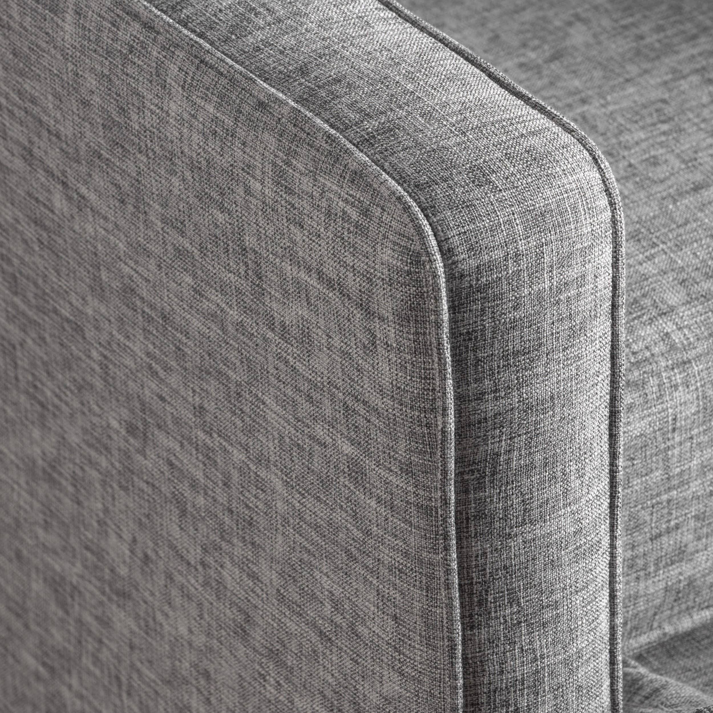 Fabric Recliner Set of 2 Light Grey Tweed Y770402