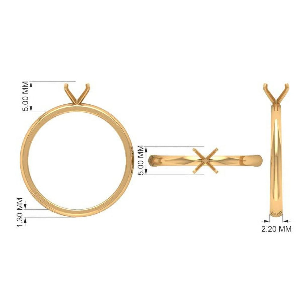 14K Yellow Gold Solitaire Ring Z354