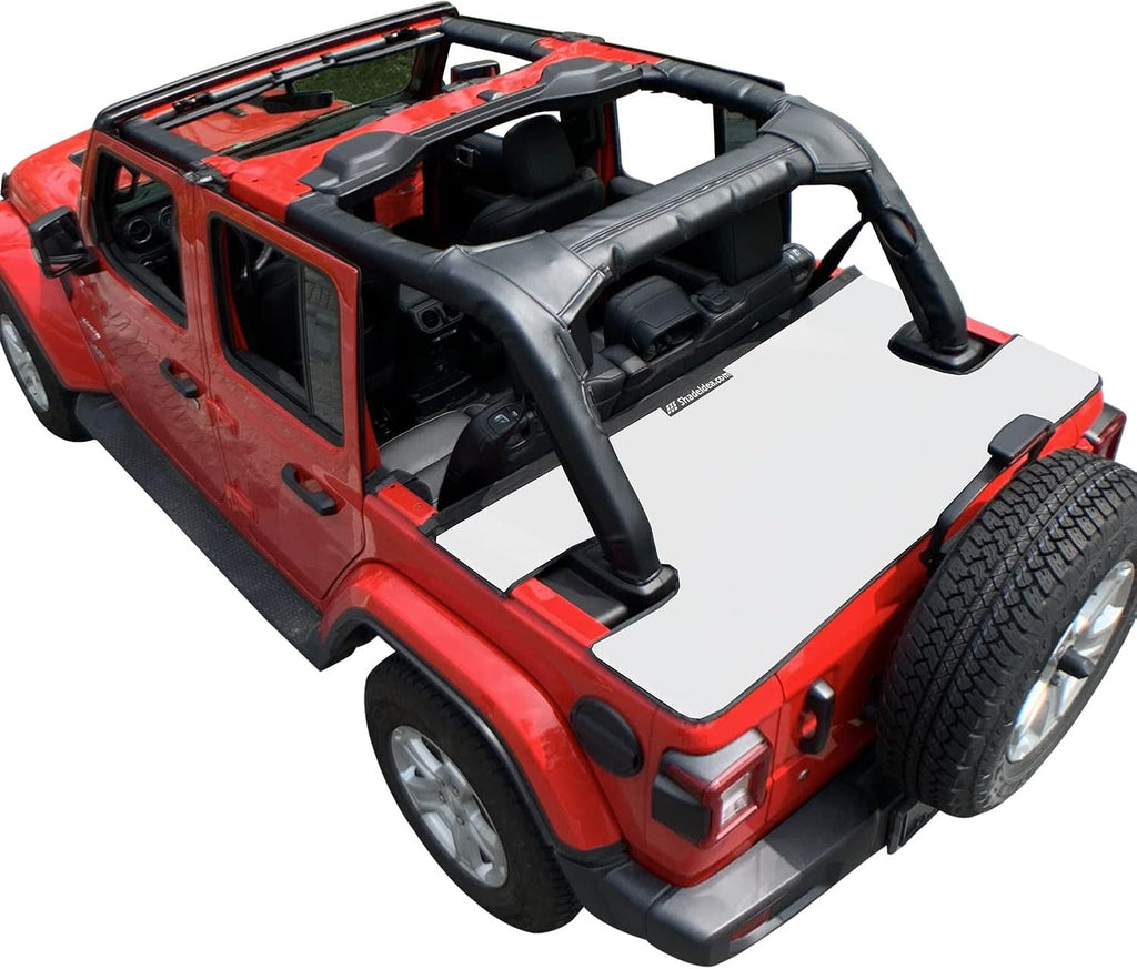 Black Vinyl Tonneau Cover for Jeep Wrangler JLU 4 Door B988461