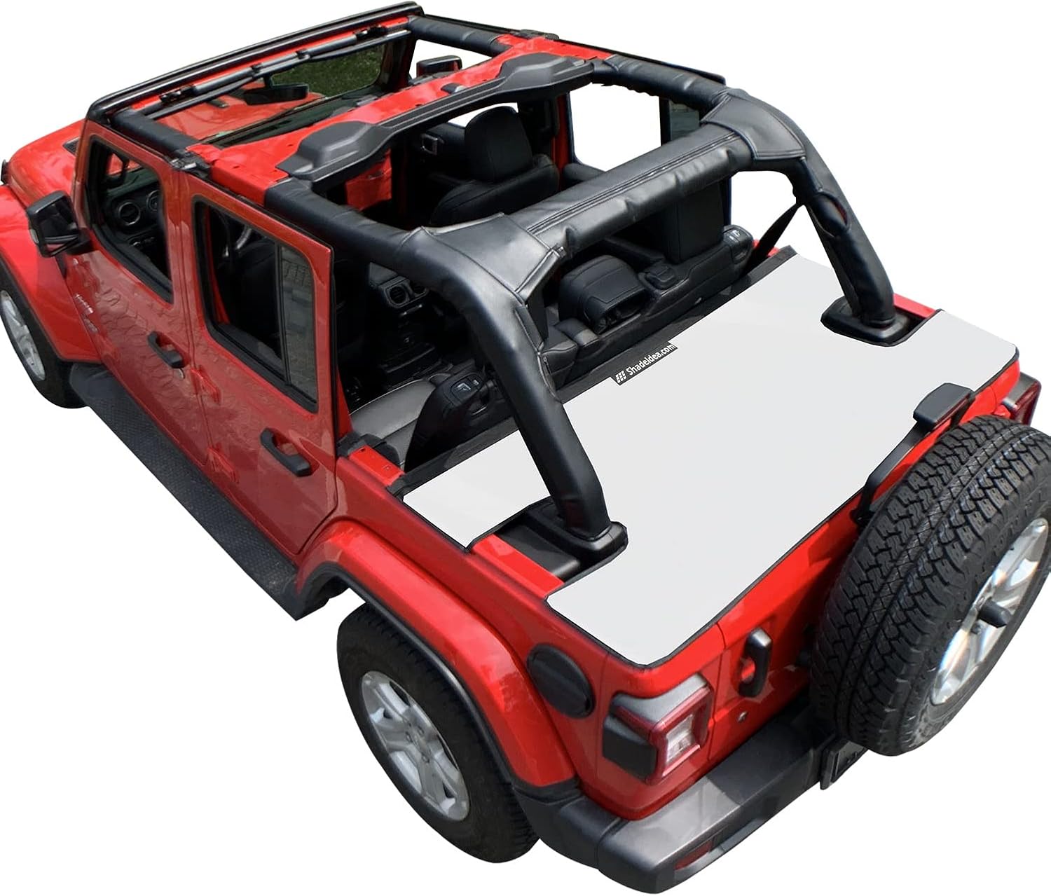 Black Vinyl Tonneau Cover for Jeep Wrangler JLU 4 Door B988461