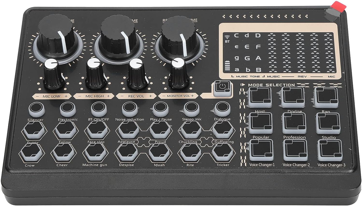 Black External Sound Card for Microphone Phone Computer D4212