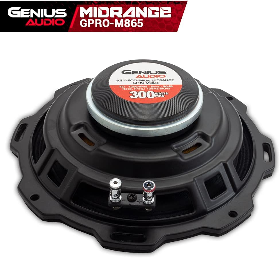 6.5 Midrange Speaker 300 Watts Max 120 Watts RMS 4 Ohm Pack of 2 U92786