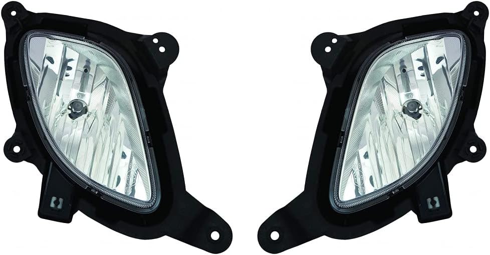 Fog Light Assembly Pair for Hyundai Genesis Coupe 2010 2011 2012 W43607