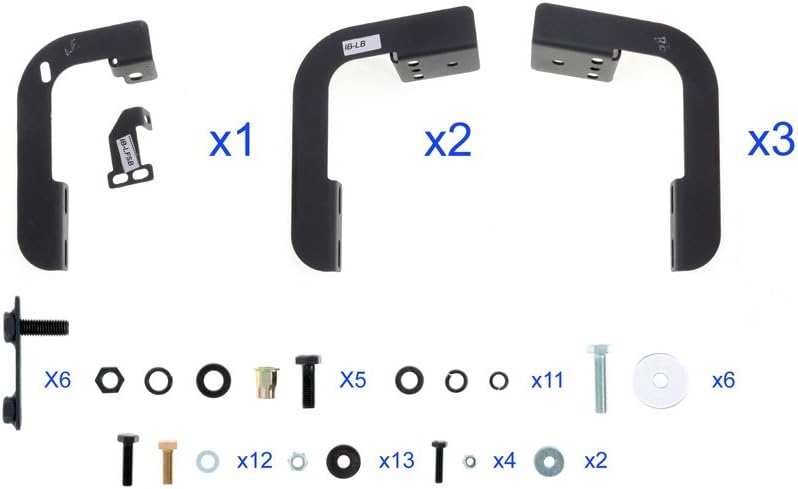 6in Black Running Boards E55326