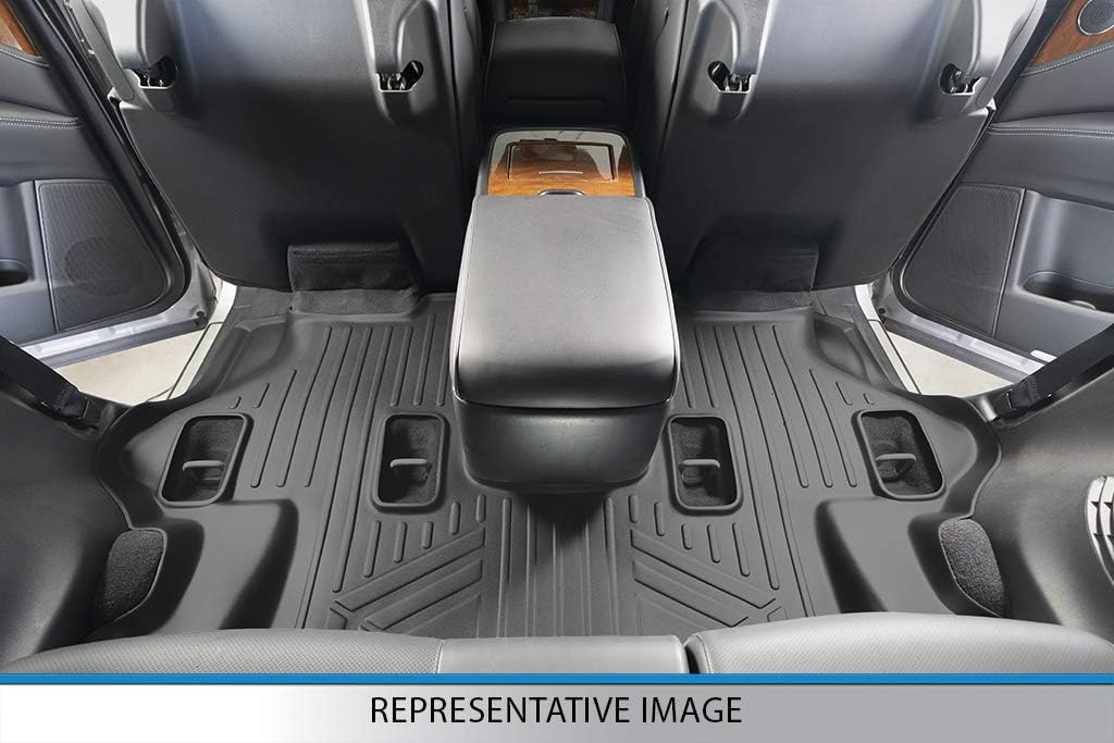 Black Custom Floor Mats 3 Rows and Cargo Liner Set N926