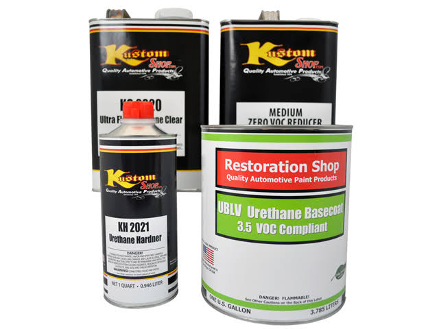 Aquamarine Urethane Basecoat Clearcoat Car Paint Complete Gallon Kit V445685