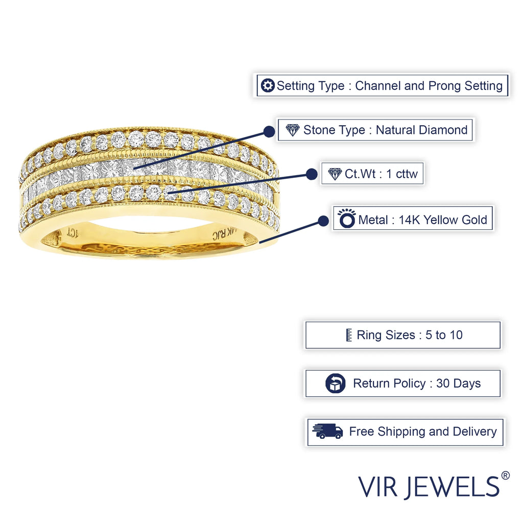 14K Yellow Gold Diamond Wedding Band S401537
