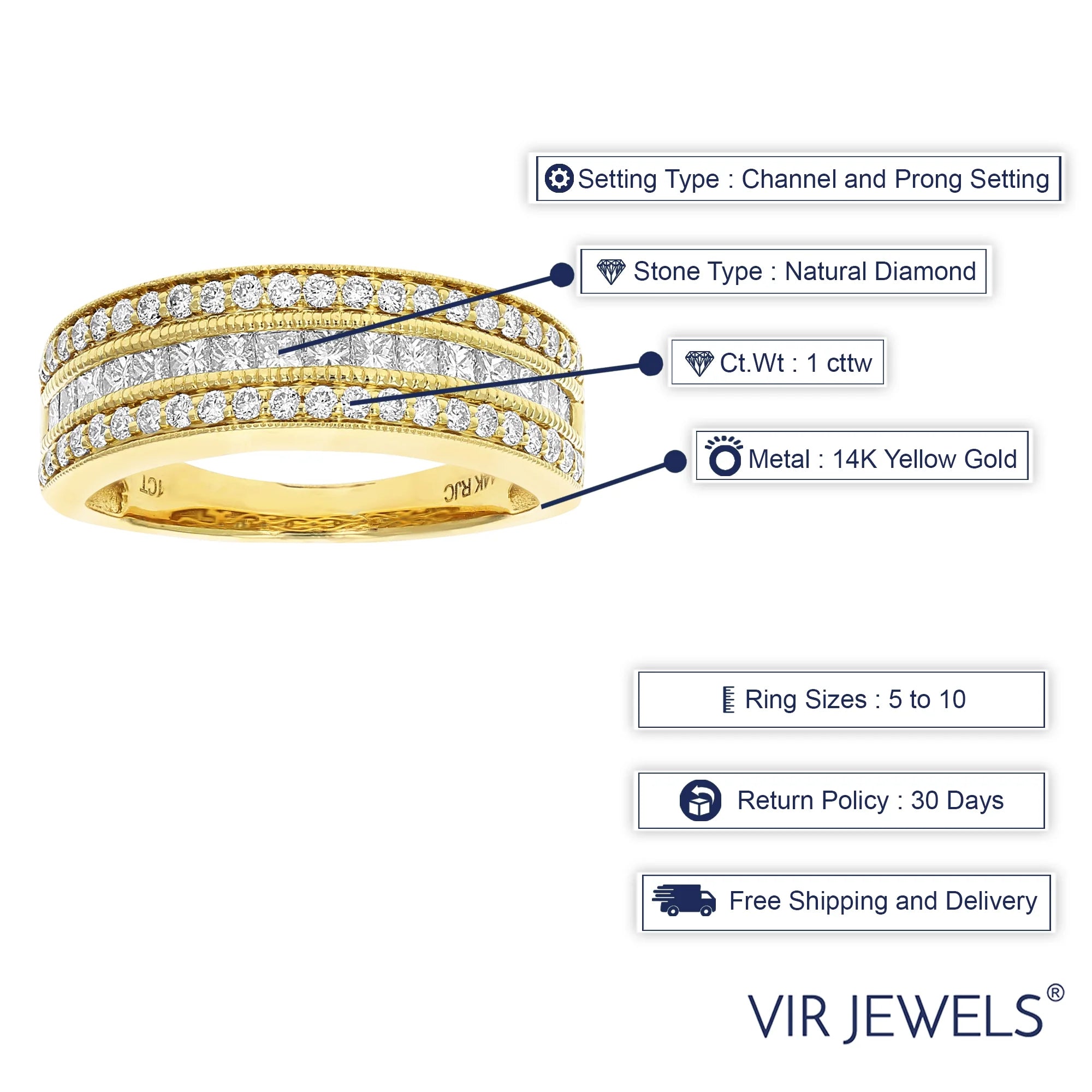 14K Yellow Gold Diamond Wedding Band S401537